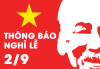 Thông Báo nghỉ lễ 2/9